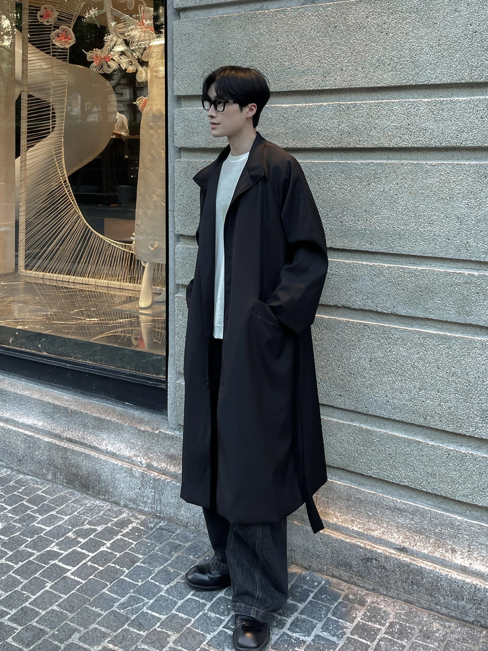 New Men's Mid-length Windbreaker Collar Lengthened Over The Knee. High-quality Men's Windproof Jacket up to 5 XL