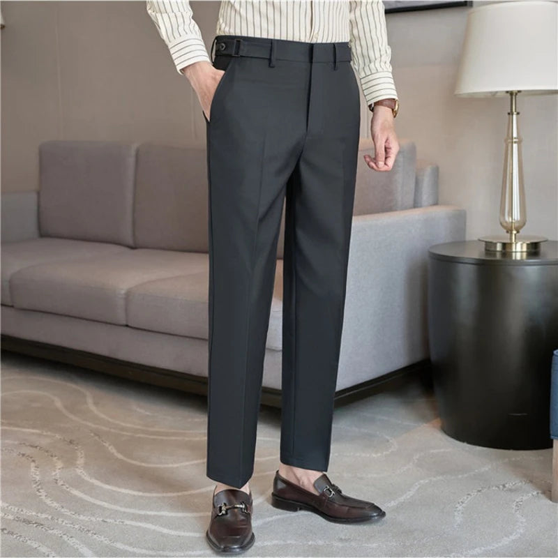 Men's Premium Business style Dress Pants with Flowing Light Texture