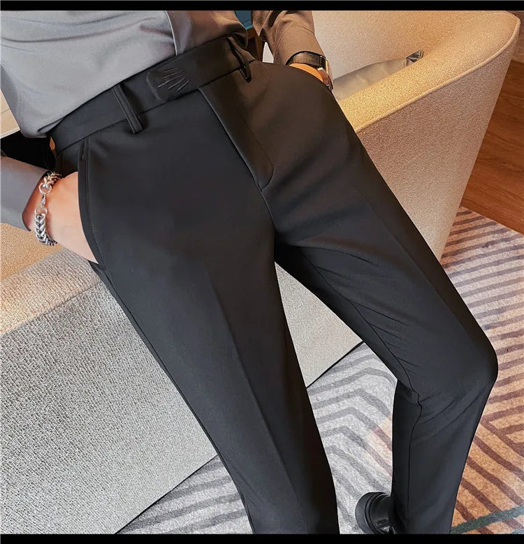 New Solid Color Slim Fit Business Casual Versatile Pants