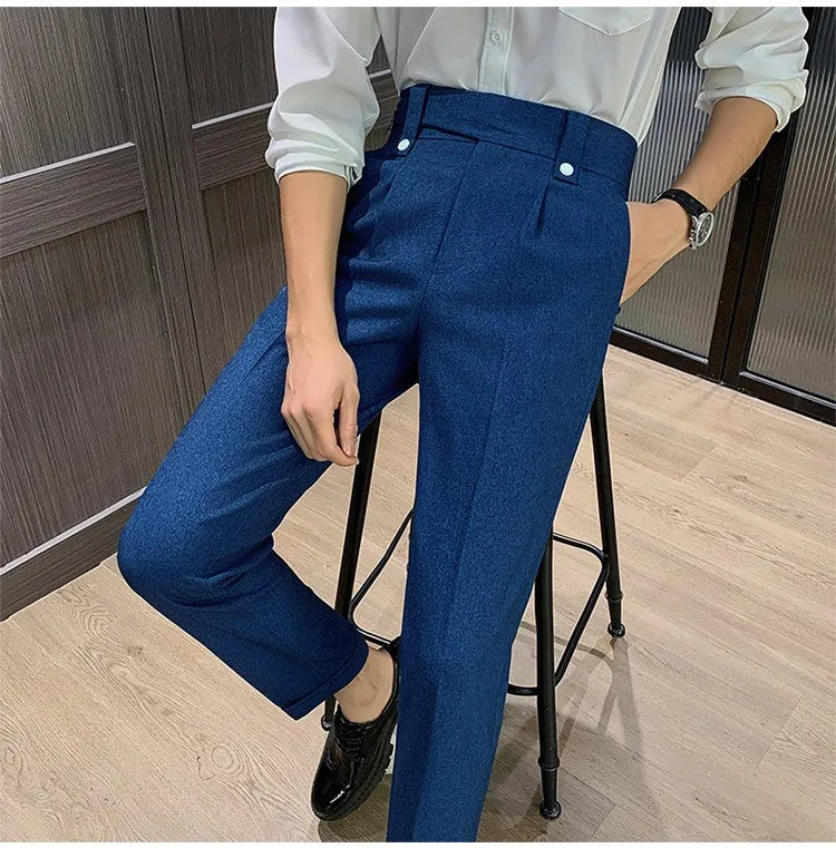 High Waist Straight Pants For Men. It is available in many colors