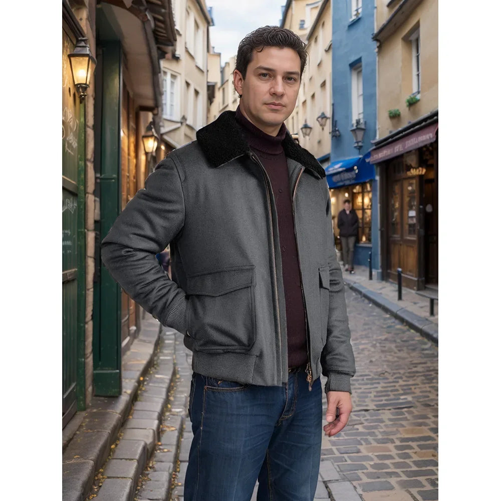 European Winter Men's Marvelous Zippered Pocket Jacket for Men