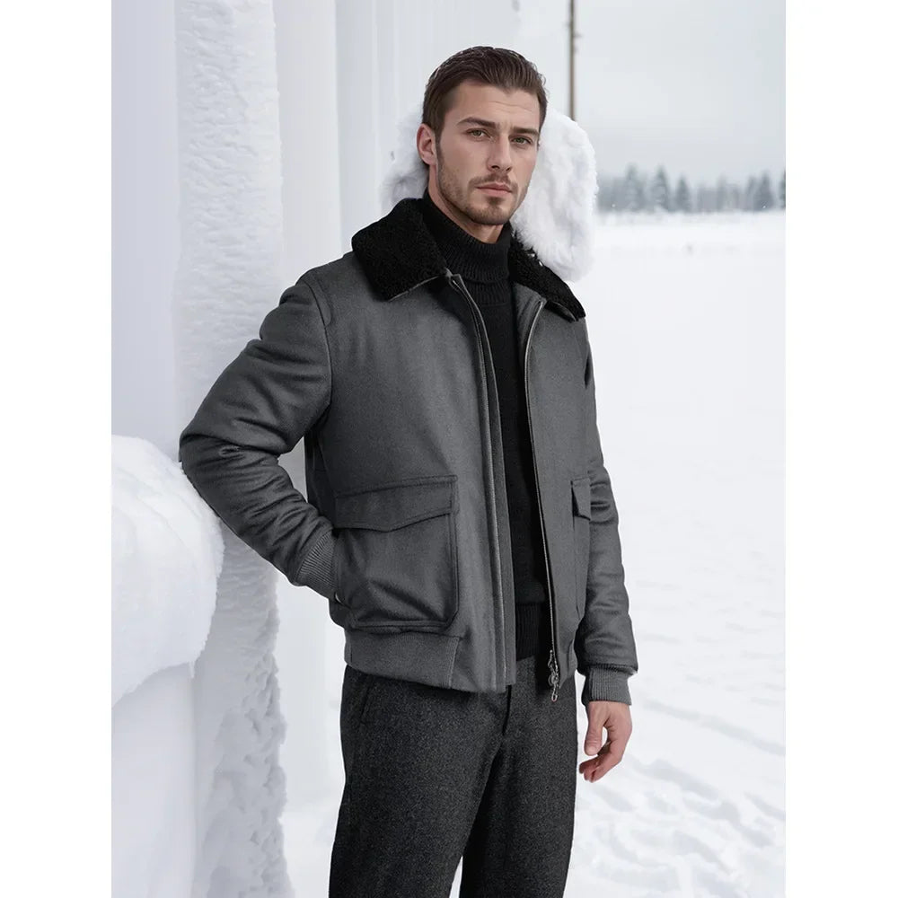 European Winter Men's Marvelous Zippered Pocket Jacket for Men