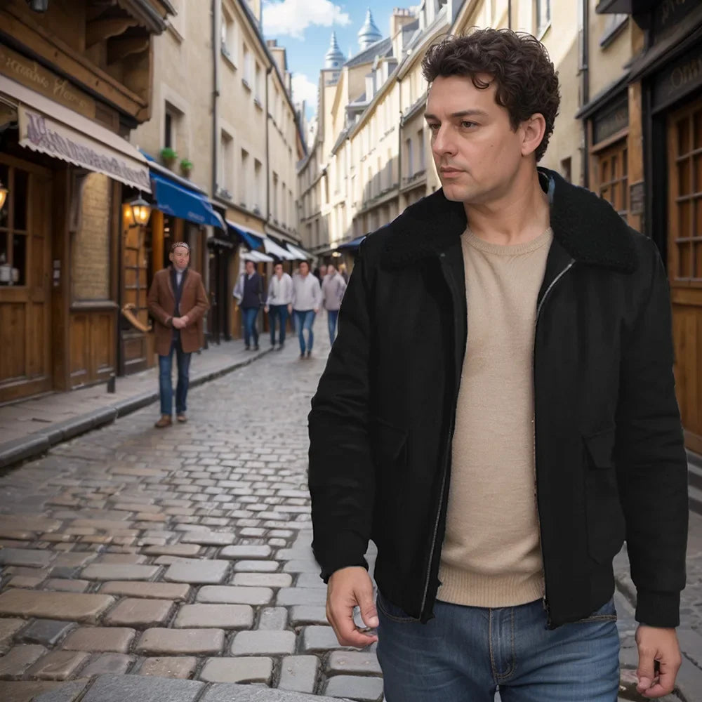 European Winter Men's Marvelous Zippered Pocket Jacket for Men