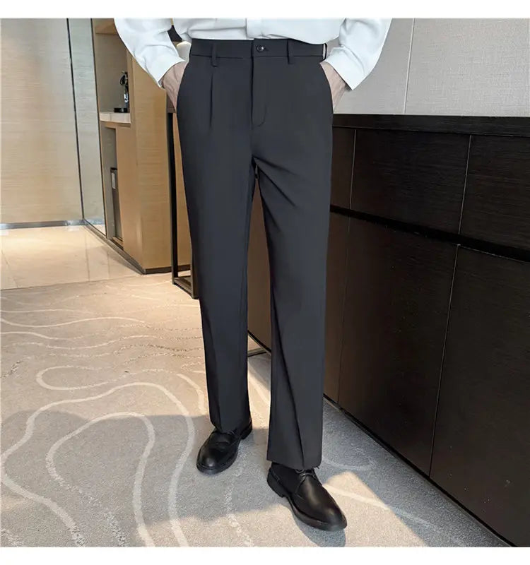 Men's Casual Elastic Business Social Suit Pants