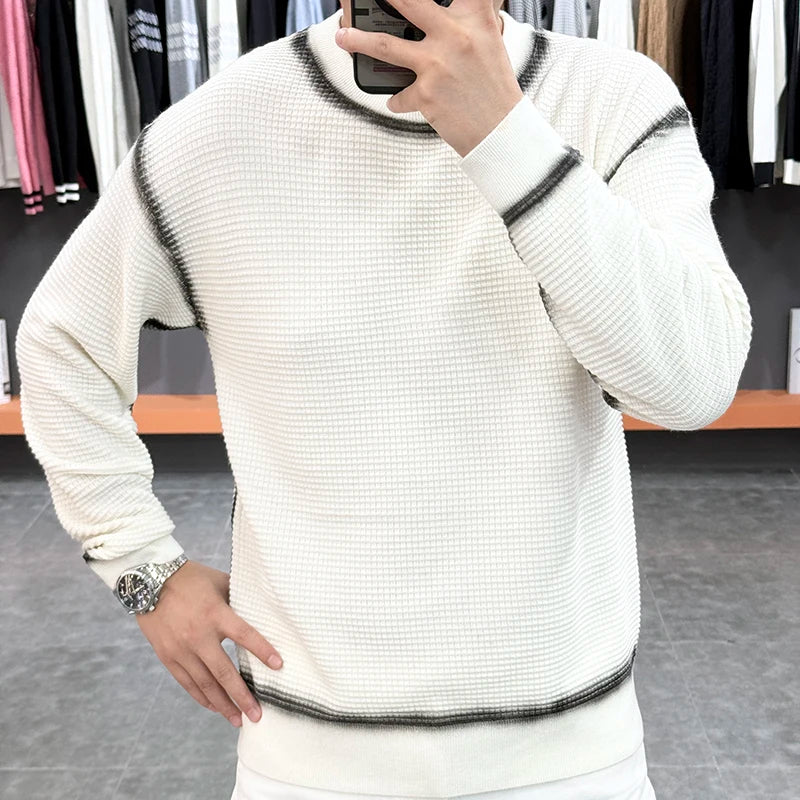 Alluring Men's Knitted Sweater Long Sleeve Casual Pullover