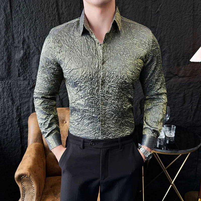 Elegant Slim Fit Social Shirt For Men Clothing