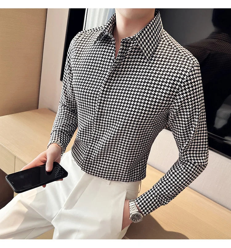 High Quality Vintage Non Iron Long Sleeve Shirts For Men