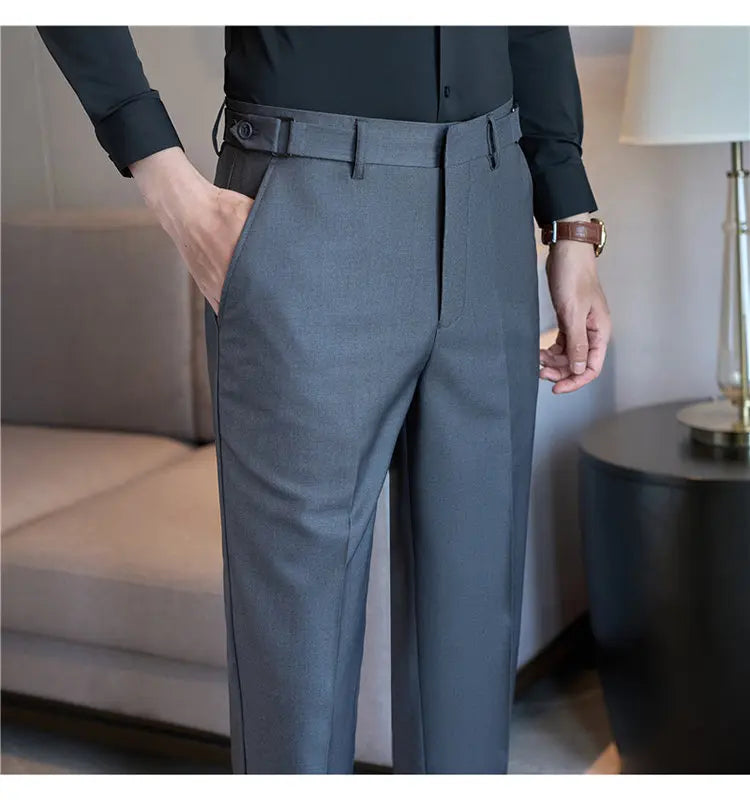 Men's Premium Business style Dress Pants with Flowing Light Texture