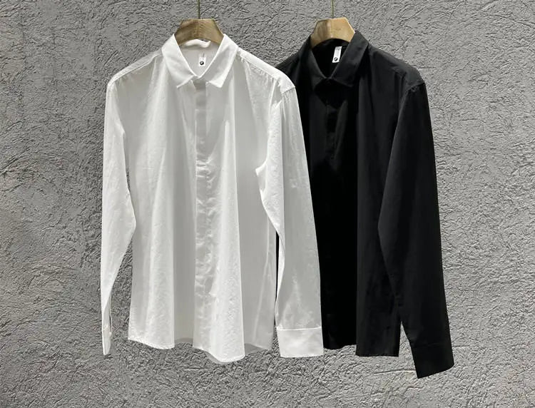 Cotton Men's Long - Sleeved Dress Shirt