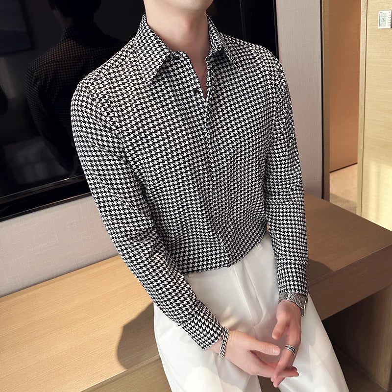 High Quality Vintage Non Iron Long Sleeve Shirts For Men