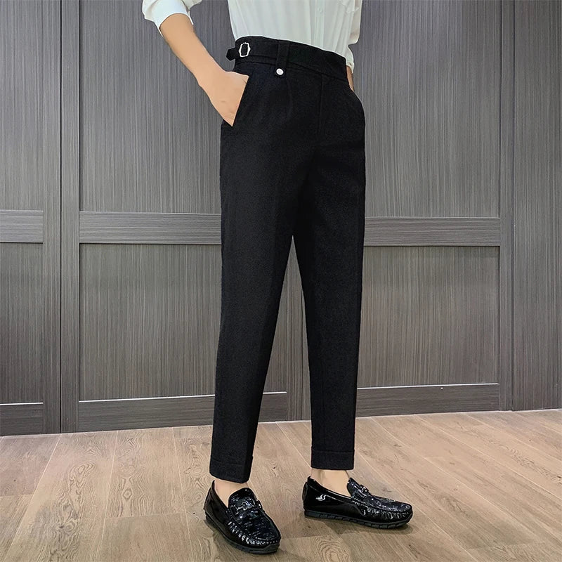 High Waist Straight Pants For Men. It is available in many colors
