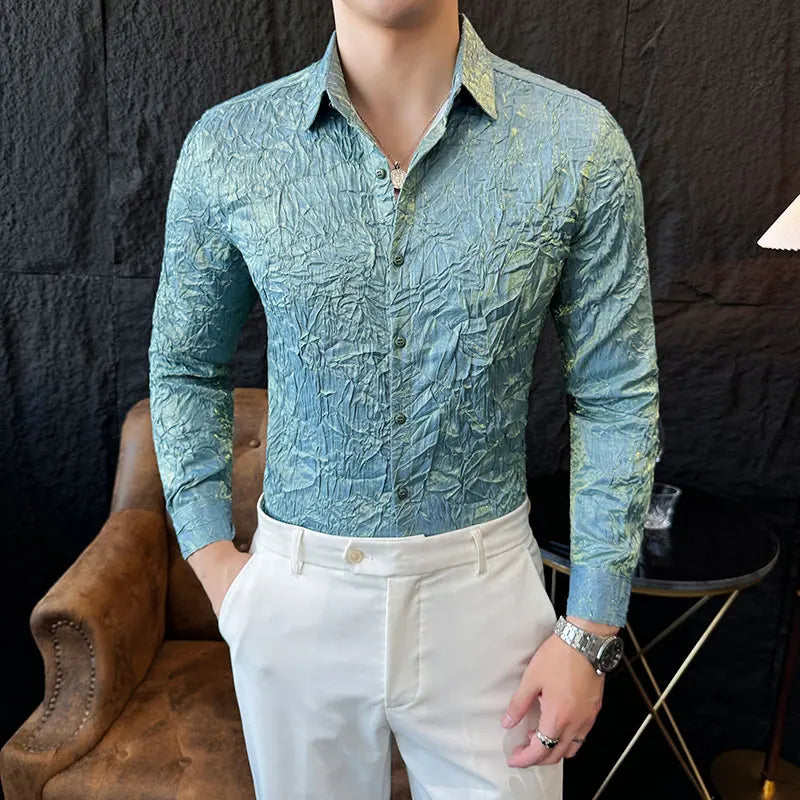 Elegant Slim Fit Social Shirt For Men Clothing