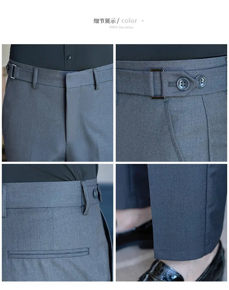 Men's Premium Business style Dress Pants with Flowing Light Texture