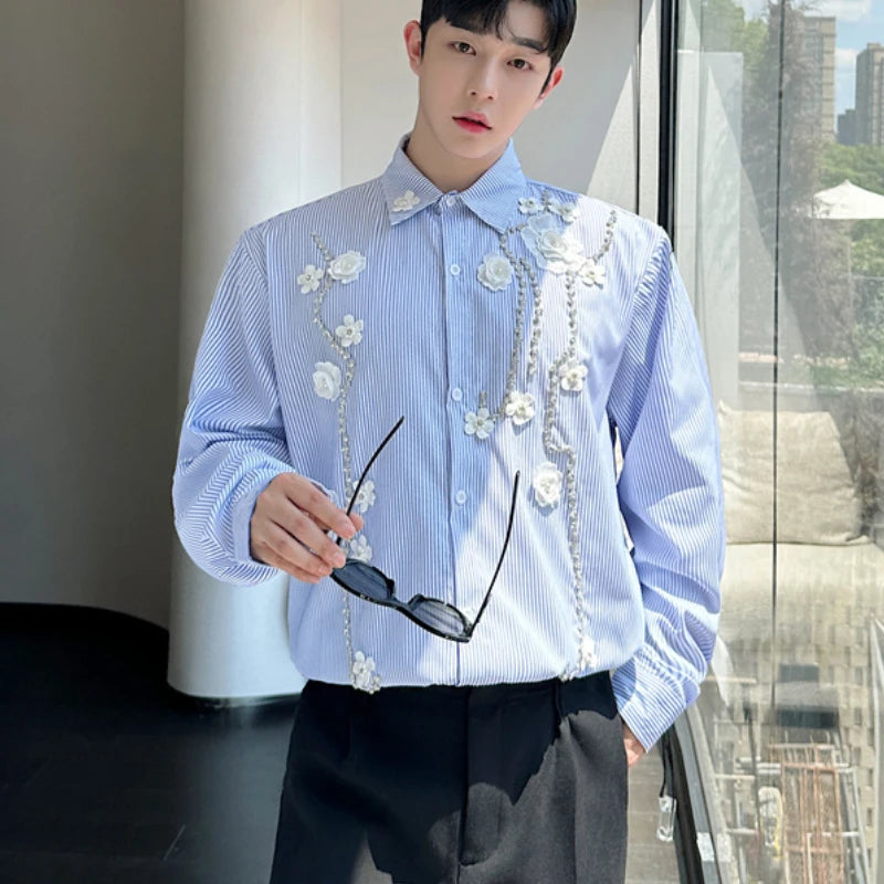 Men's Handmade Floral High End Party shirt
