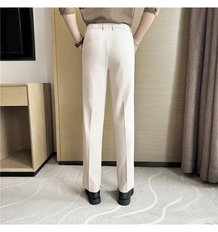 Men's Casual Elastic Business Social Suit Pants