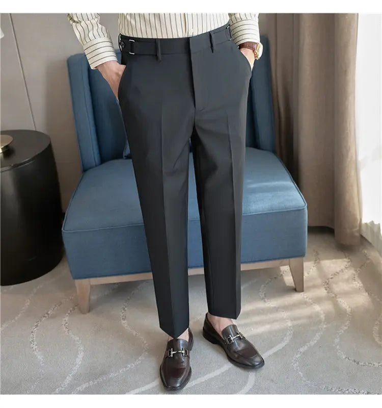 Men's Premium Business style Dress Pants with Flowing Light Texture