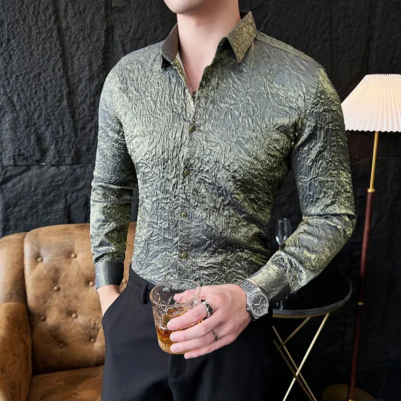 Elegant Slim Fit Social Shirt For Men Clothing