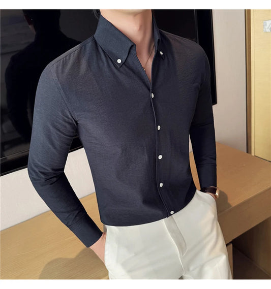 Men's Classy Slim Fit Long Sleeve Shirt
