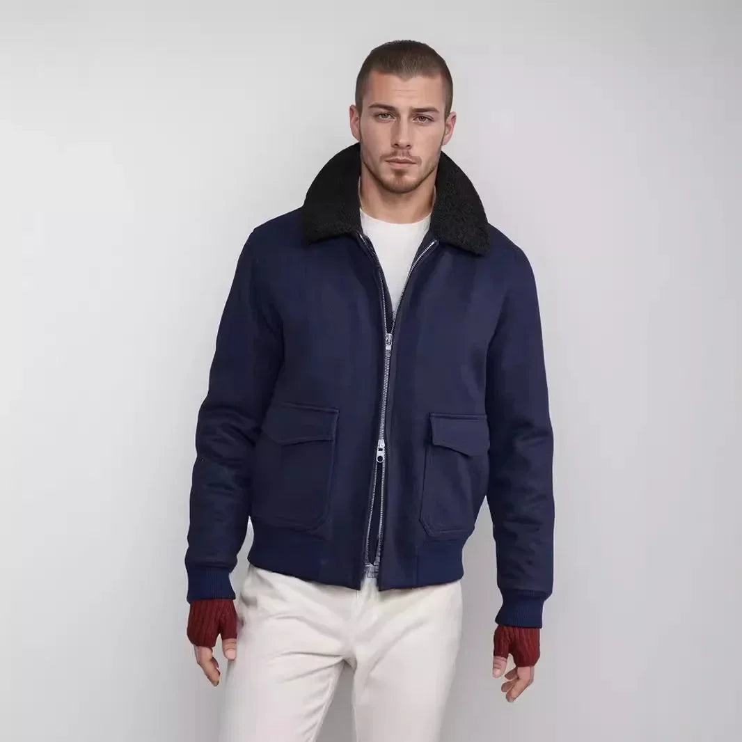 European Winter Men's Marvelous Zippered Pocket Jacket for Men