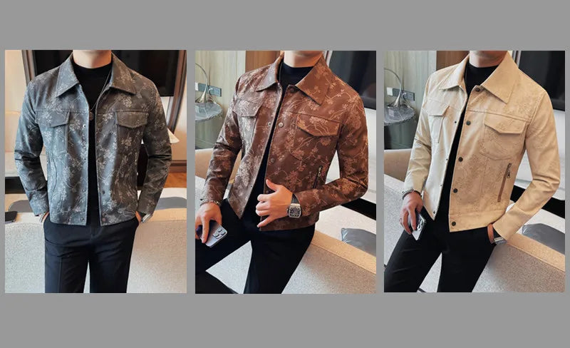 High Quality Autumn Leather Jacket for Men