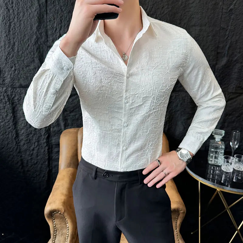 Elegant Slim Fit Social Shirt For Men Clothing