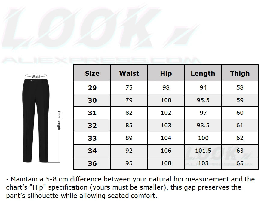Luxury Men's Slim High-Rise Formal Pants