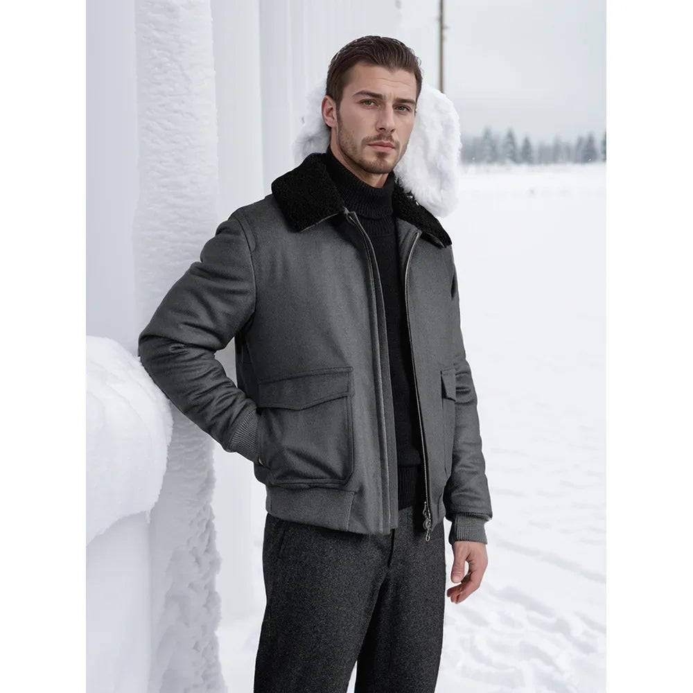 European Winter Men's Marvelous Zippered Pocket Jacket for Men