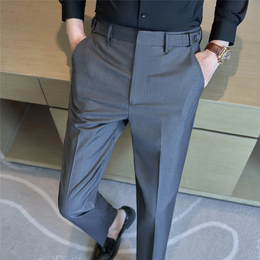Men's Premium Business style Dress Pants with Flowing Light Texture