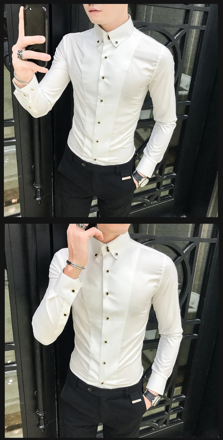 Classy Party Wear Men Long Sleeve Shirt