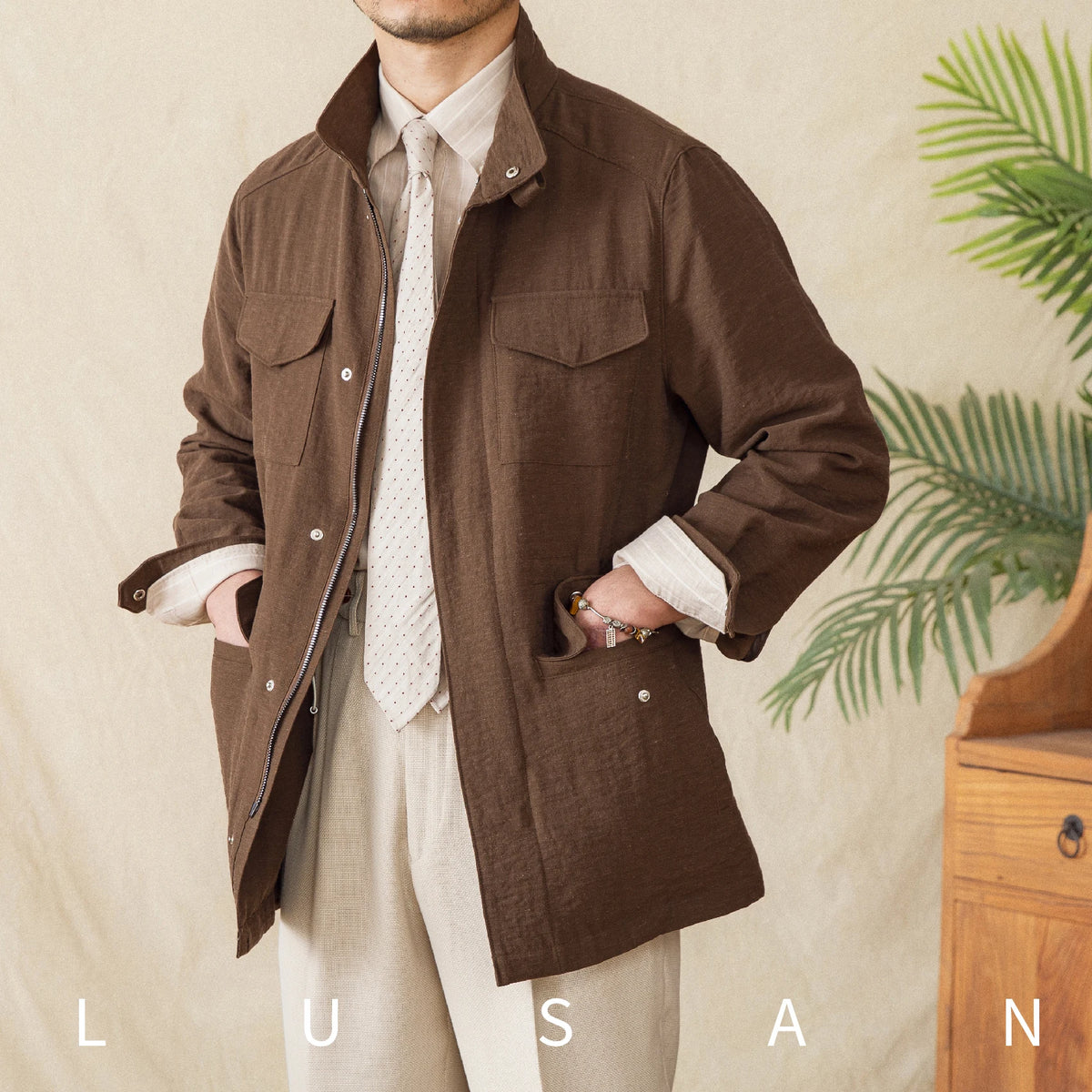 Marvelous Stand Collar Jacket for Men