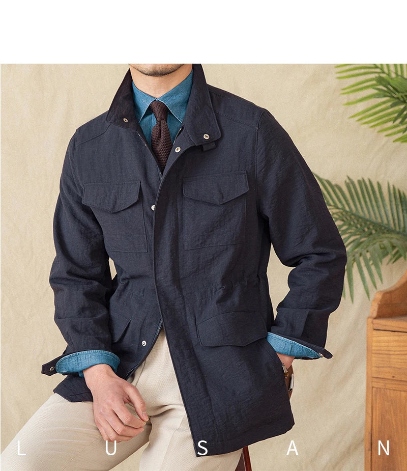 Marvelous Stand Collar Jacket for Men