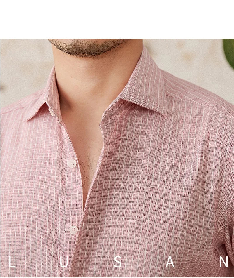 Trendy Men's Business Striped Casual Long-Sleeved Shirt