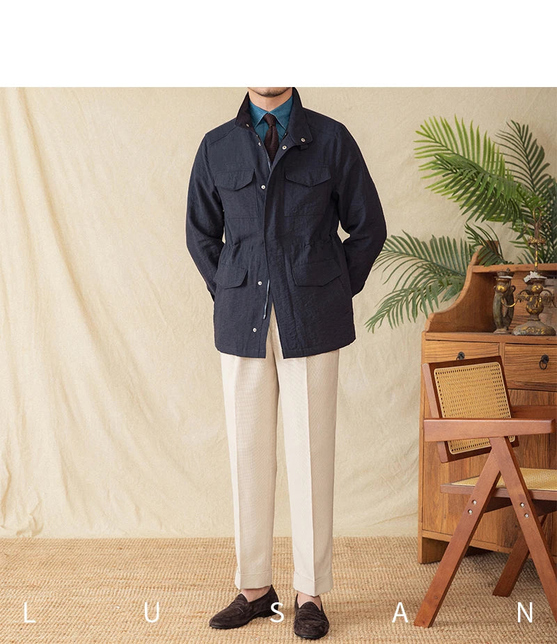 Marvelous Stand Collar Jacket for Men