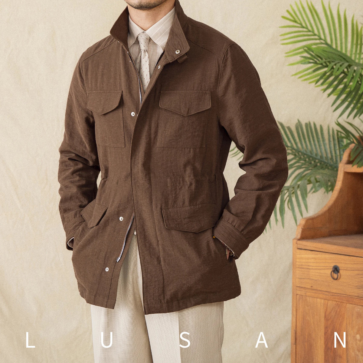 Marvelous Stand Collar Jacket for Men