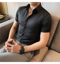 Men's Social Shirt High Quality  Short Sleeve Shirts  .It can be worn for office or casual wear