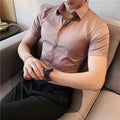 Men's Social Shirt High Quality  Short Sleeve Shirts  .It can be worn for office or casual wear