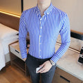 Hot Selling Business Striped Long Sleeve Shirt for  Men