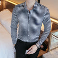 Hot Selling Business Striped Long Sleeve Shirt for  Men