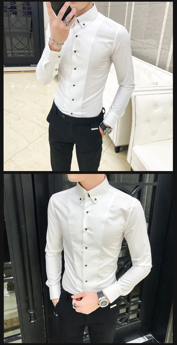 Classy Party Wear Men Long Sleeve Shirt