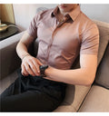 Men's Social Shirt High Quality  Short Sleeve Shirts  .It can be worn for office or casual wear