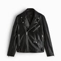 Men's  Fashionable  Zipper Leather Biker Jacket