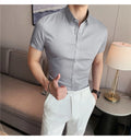 Latest 2025  Men's  Short Sleeved Casual Business shirt