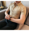 Latest 2025  Men's  Short Sleeved Casual Business shirt