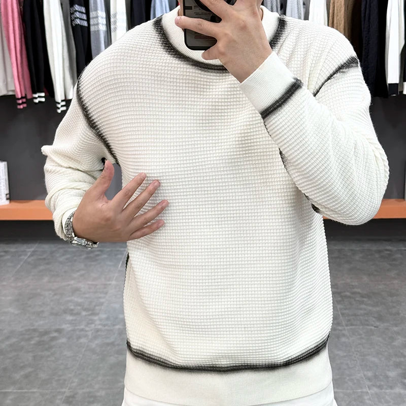 Alluring  Men's Knitted Sweater  Long Sleeve Casual Pullover