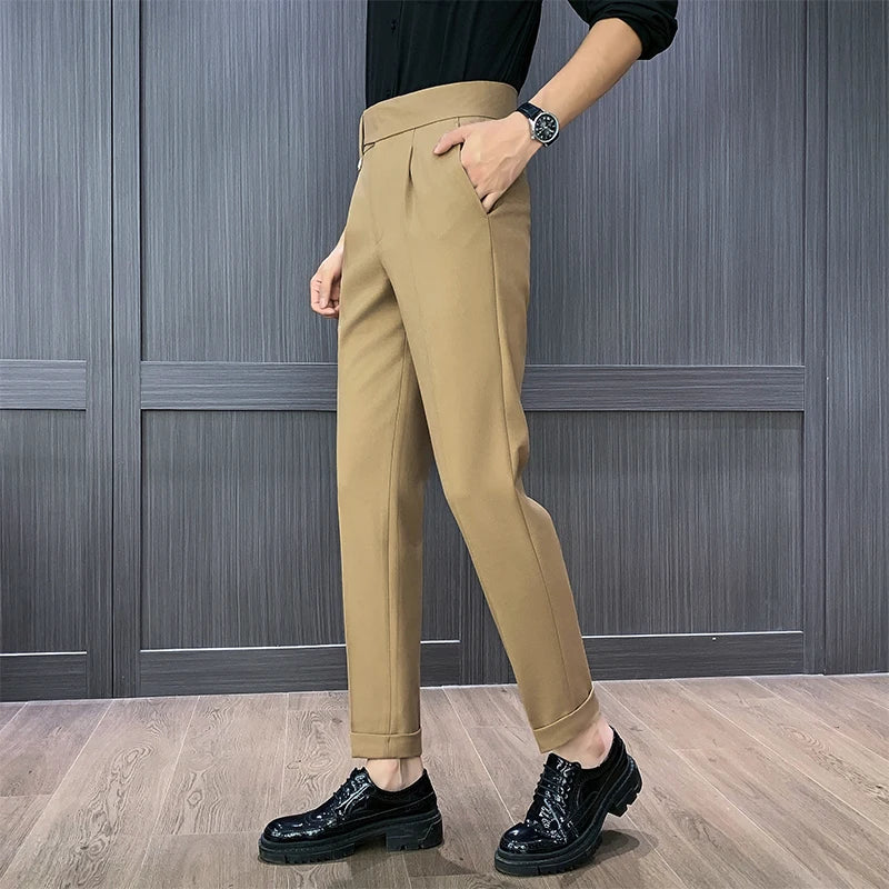 High Waist Straight Pants For Men. It is available in many colors