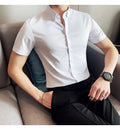 High Quality Men Business Casual Short Sleeved Shirt