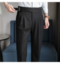 Luxury Men's Slim High-Rise Formal Pants