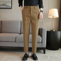 Smart  Casual  Men Buisness  Solid Color Suit Pants   Streetwear Fashion