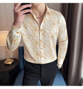 High Quality Men's Summer Long Sleeve Business  Shirt