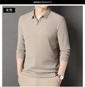 V-neck sweater men's business casual stretchable, warm autumn new pullover knitwear.